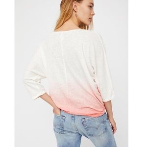 Free People Strawberry Ombré Pastel Oversized Tee